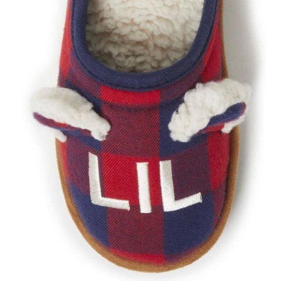 5/$20 NEW Kids 13-1 Dearfoams Plaid LIL BEAR Slippers - Picture 5 of 10